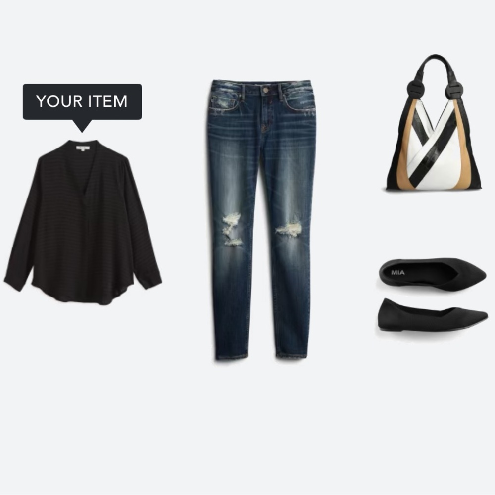 Monday Fun Maggie Relaxed Blouse in Black - Picture 7 of 11